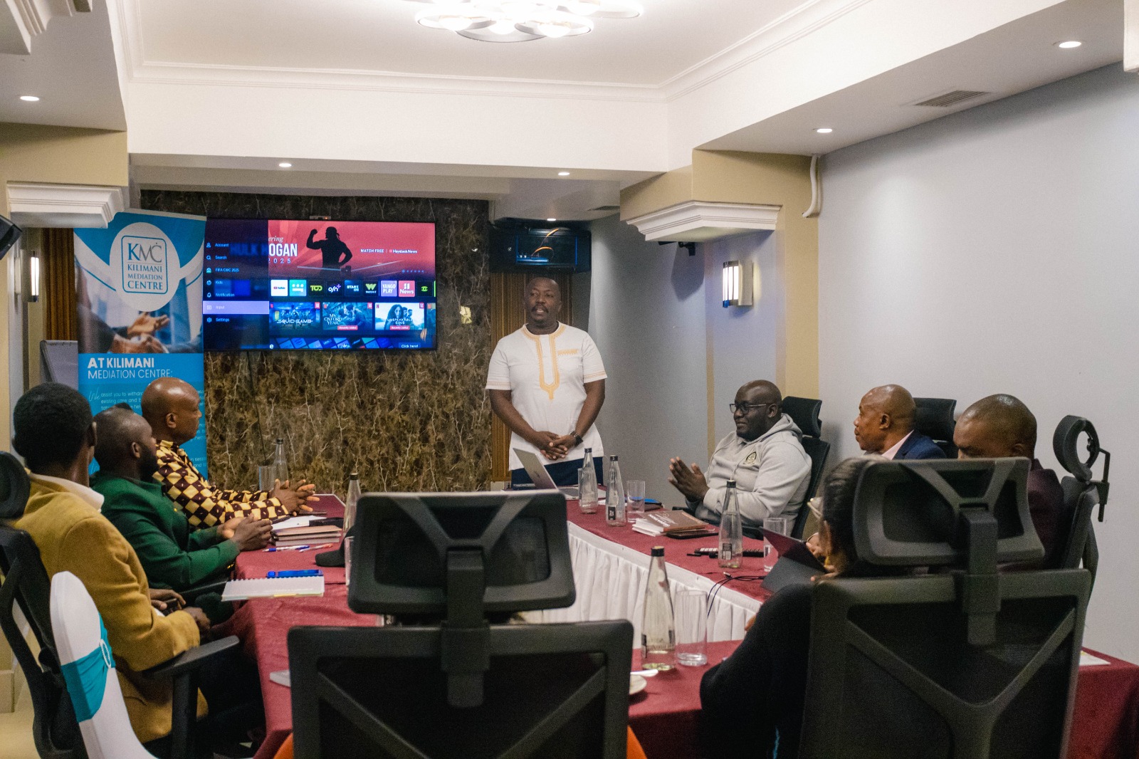 KMC professional mediator training and facilitated group discussion
