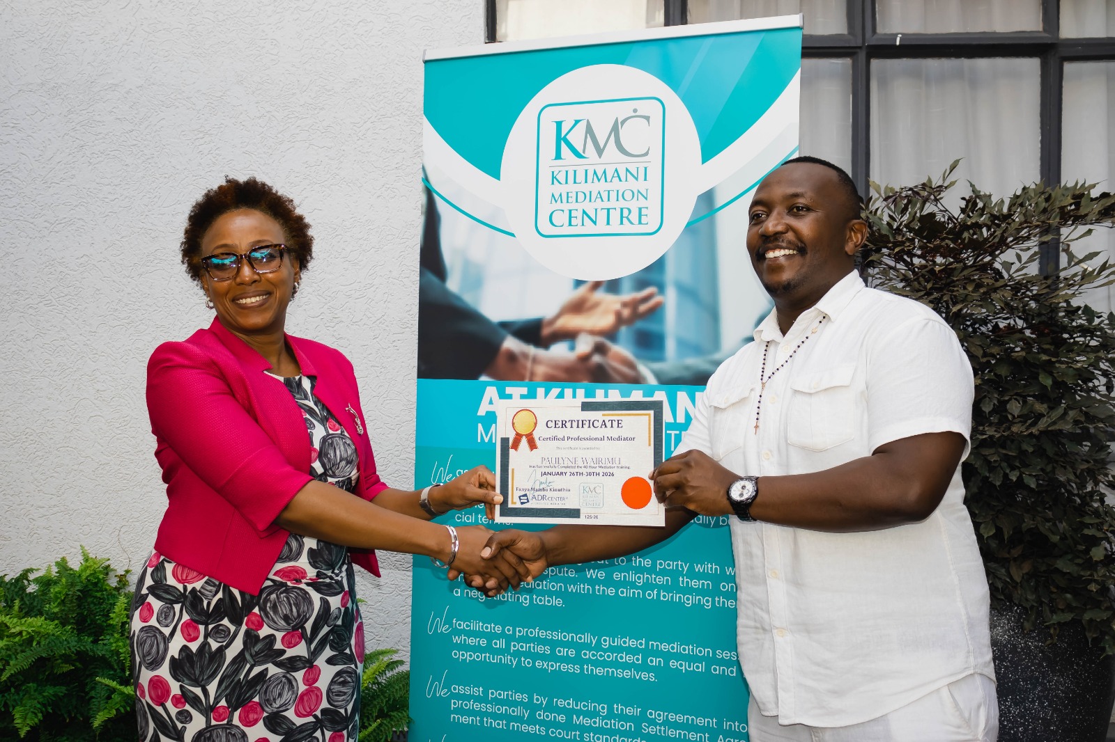 KMC professional mediator training and facilitated group discussion